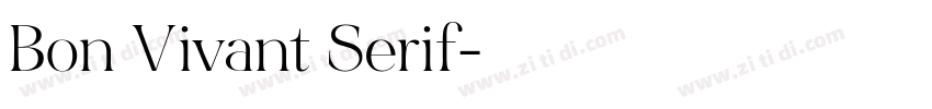 Bon Vivant Serif字体转换